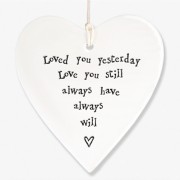 Porcelain Round Heart - Loved You Yesterday